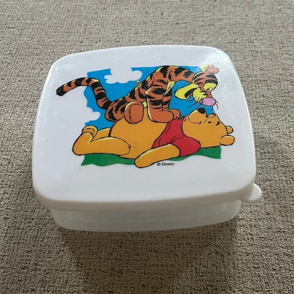 Vintage Disney Winnie the Pooh Tigger Plastic Snack Container Gift Designs WP123